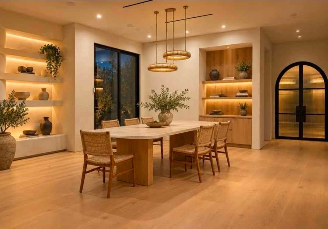 Warm dining room