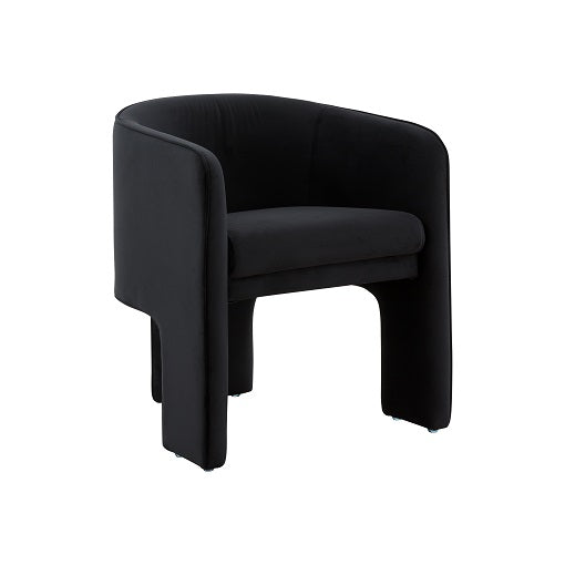Modrest Kyle Modern Black Velvet Accent Chair