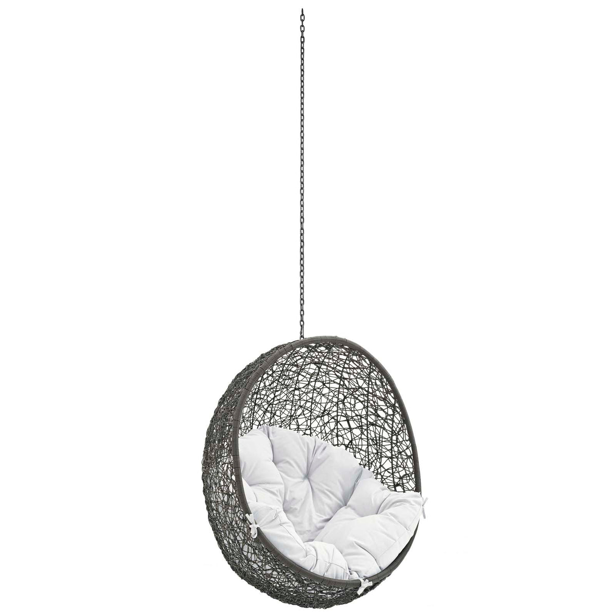 Hide Outdoor Patio Swing Chair Without Stand by Modway in Gray White