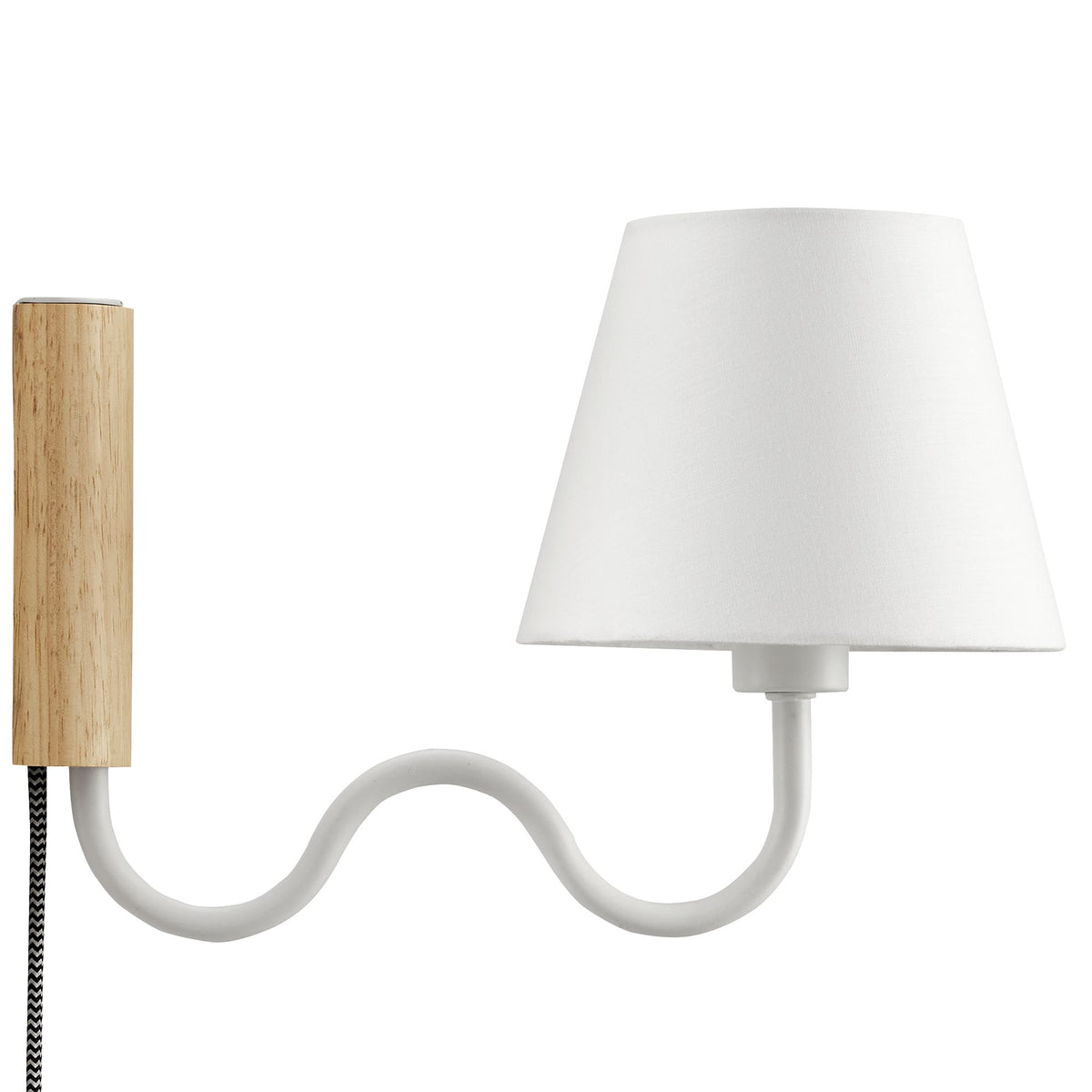 Sunlit Squiggle Arm Wall Sconce in Natural White