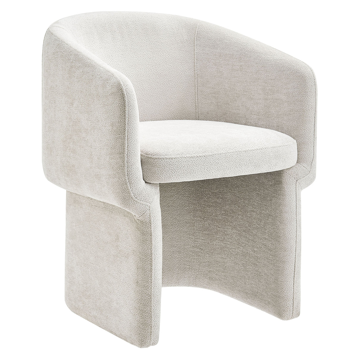 Verity Chenille Dining Armchair in Ivory