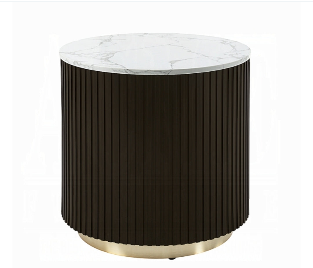 Panthere Marble Top Side Table