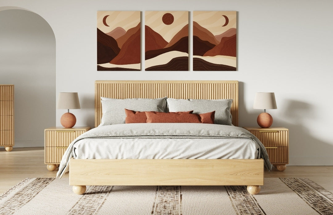 Carey Natural Oak Platform Bed