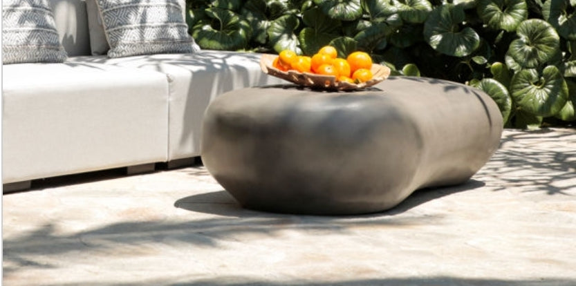 Brand New 61" West Elm Rieta Oval Concrete Coffee Table