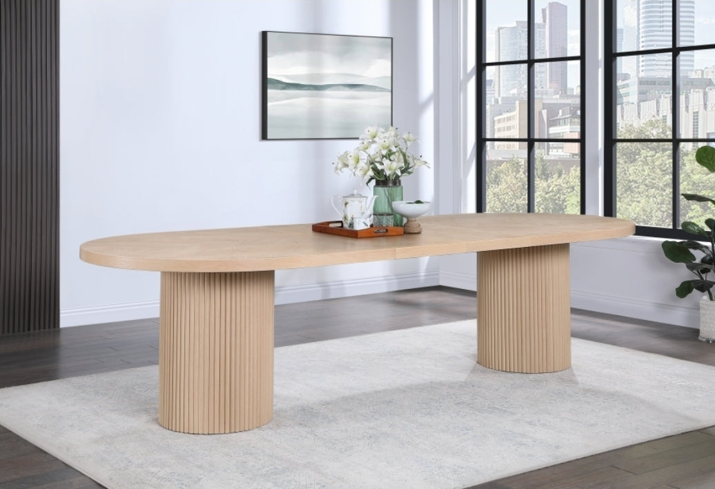 Monique Light Oak Wood Dining Table