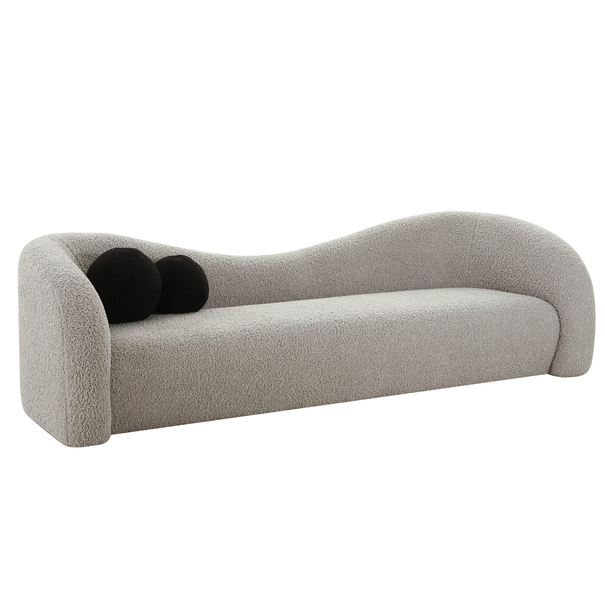 Leonie Grey Faux Shearling Sofa