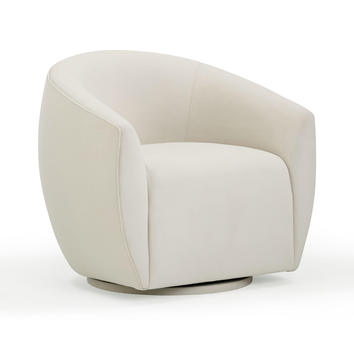 Jordan Cream Velvet Swivel Chair
