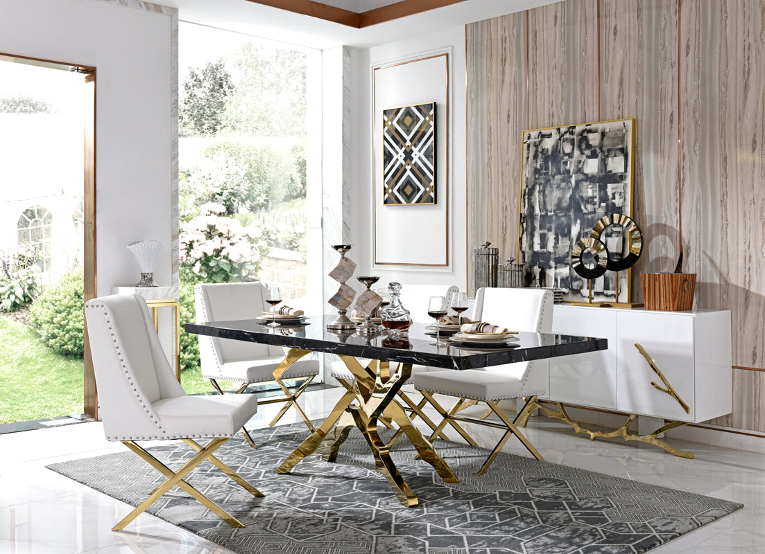 Modrest Legend Modern White & Gold Buffet