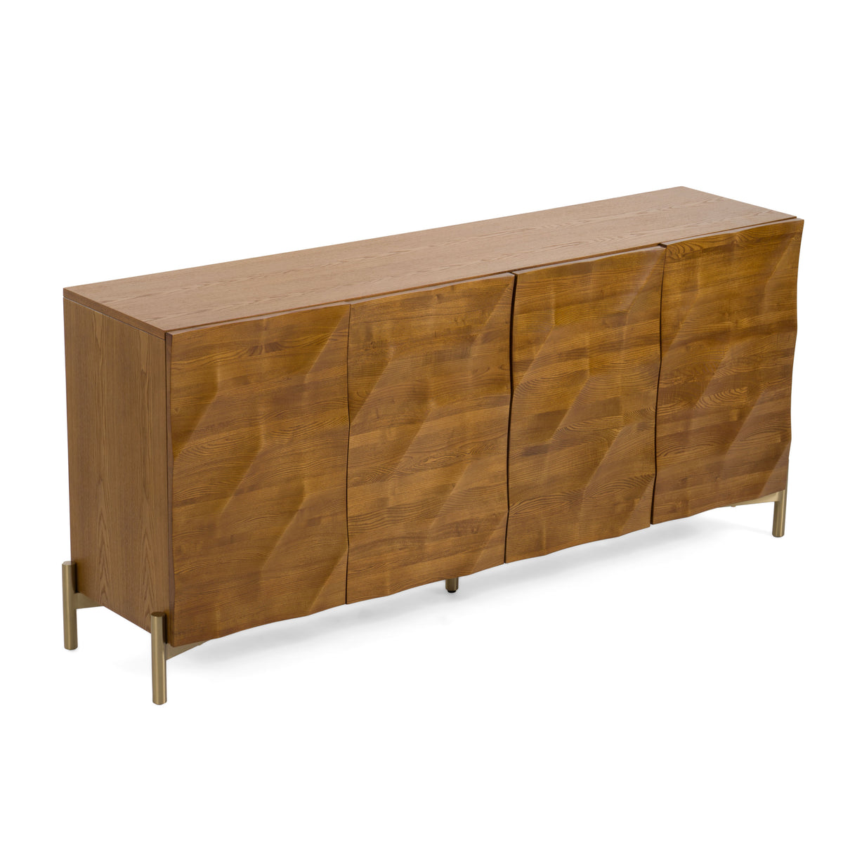 Modrest Killeen - Modern Gold + Walnut Buffet