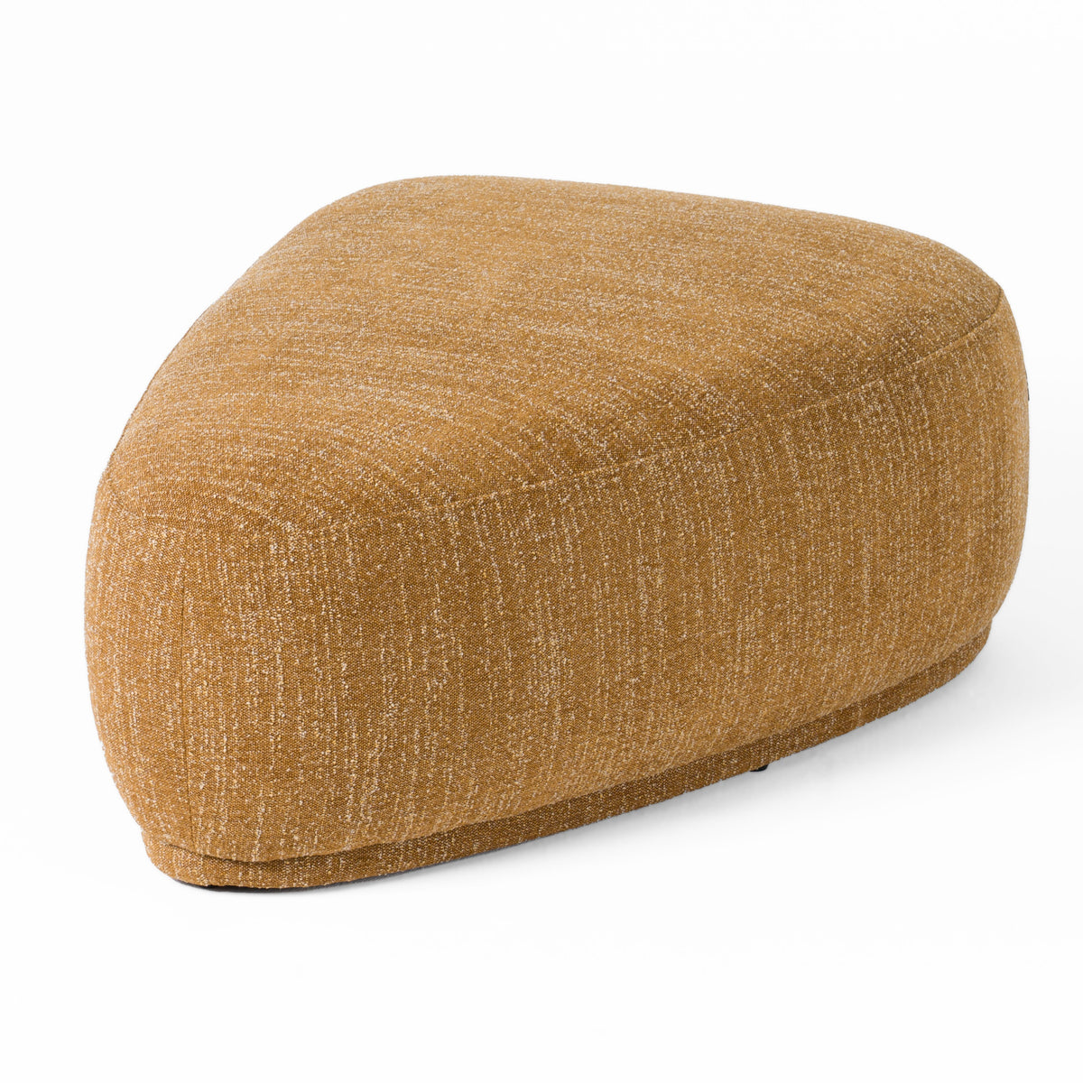 Divani Casa Kinsey - Modern Mustard Large River Rock Ottoman