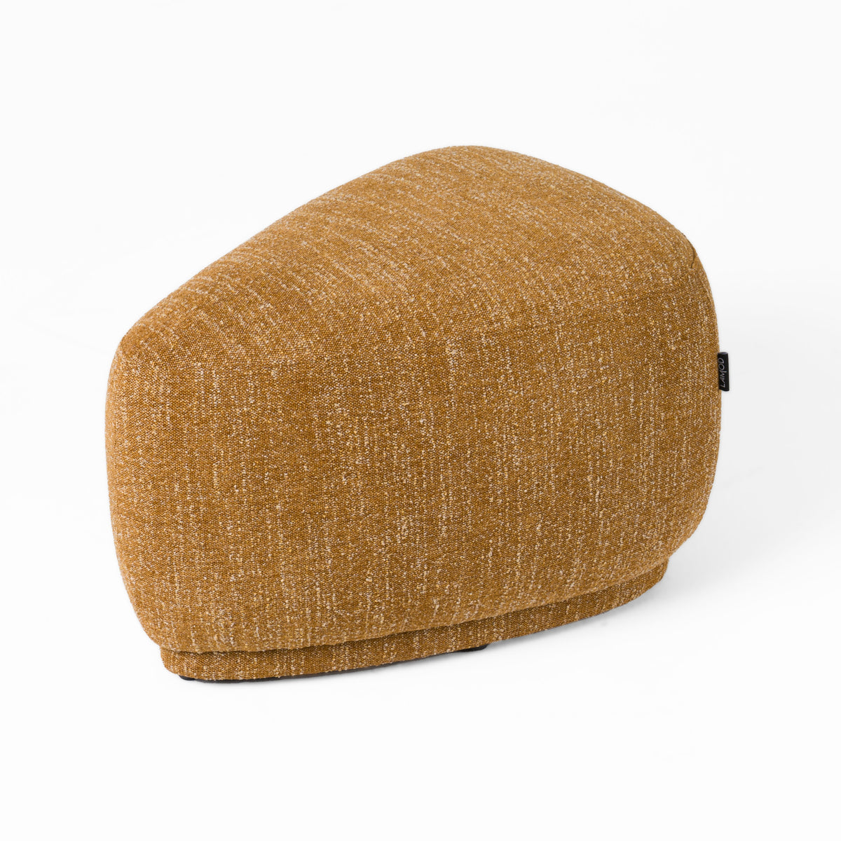 Divani Casa Kinsey - Modern Mustard Small River Rock Ottoman