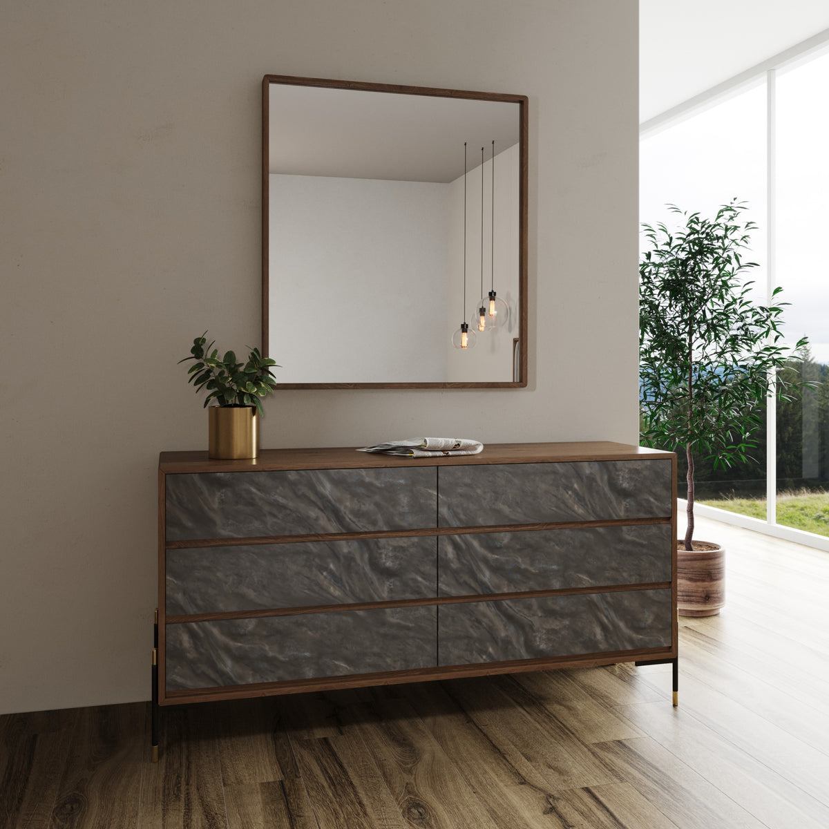 Nova Domus Metcalf - Mid-Century Walnut Mirror