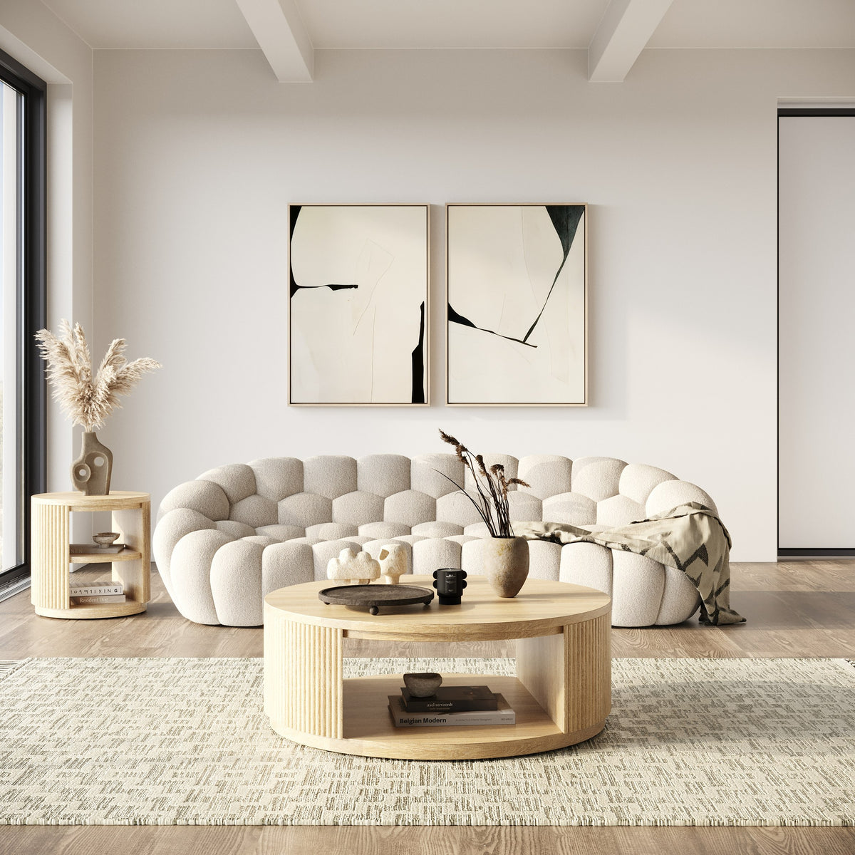 - Modern Natural Acacia Coffee Table