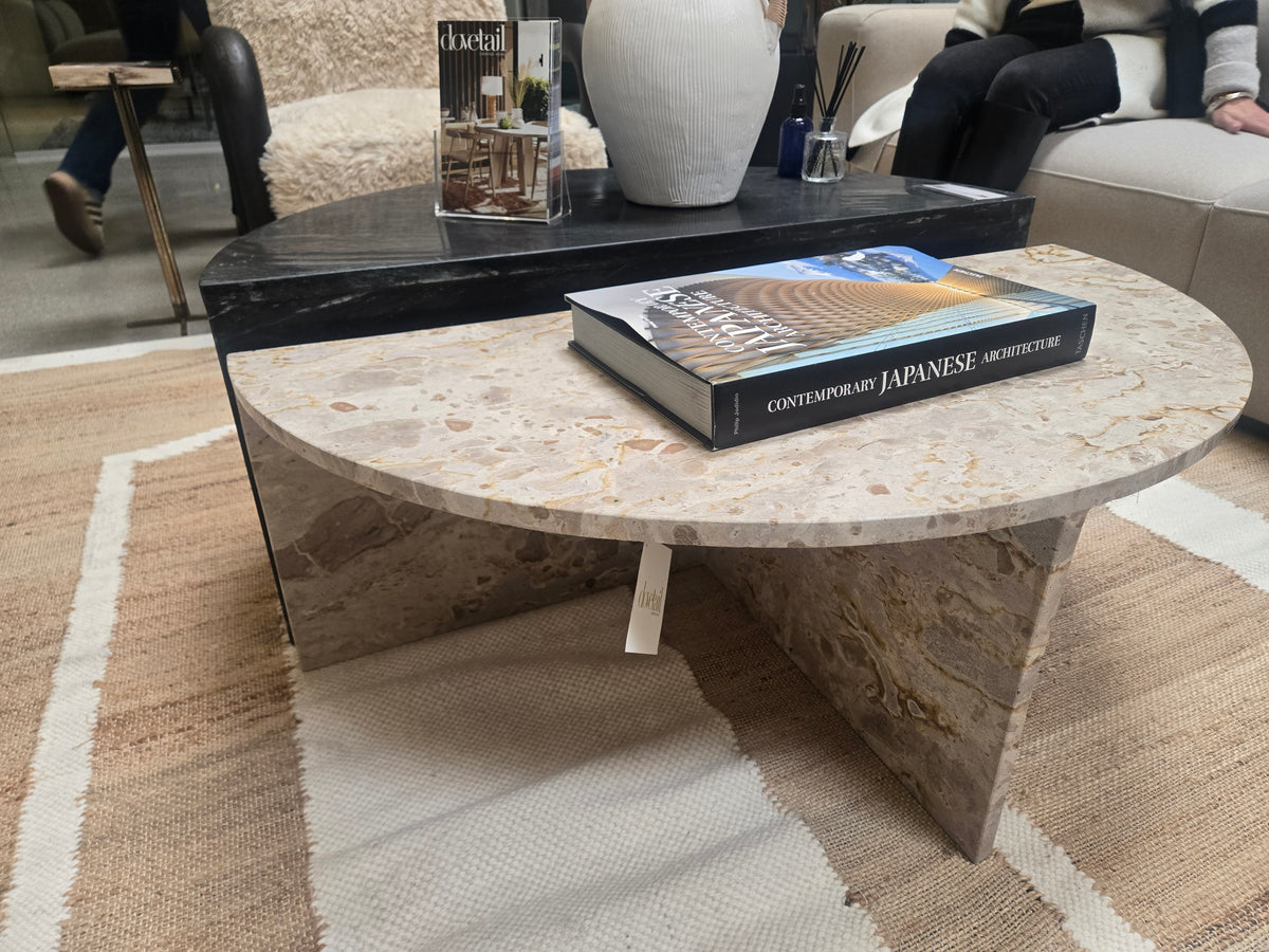 Ying Yang Solid Marble Coffee Table