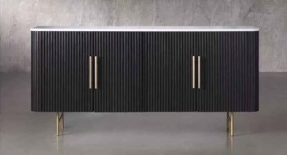 Panthere Flutted Marble Sideboard