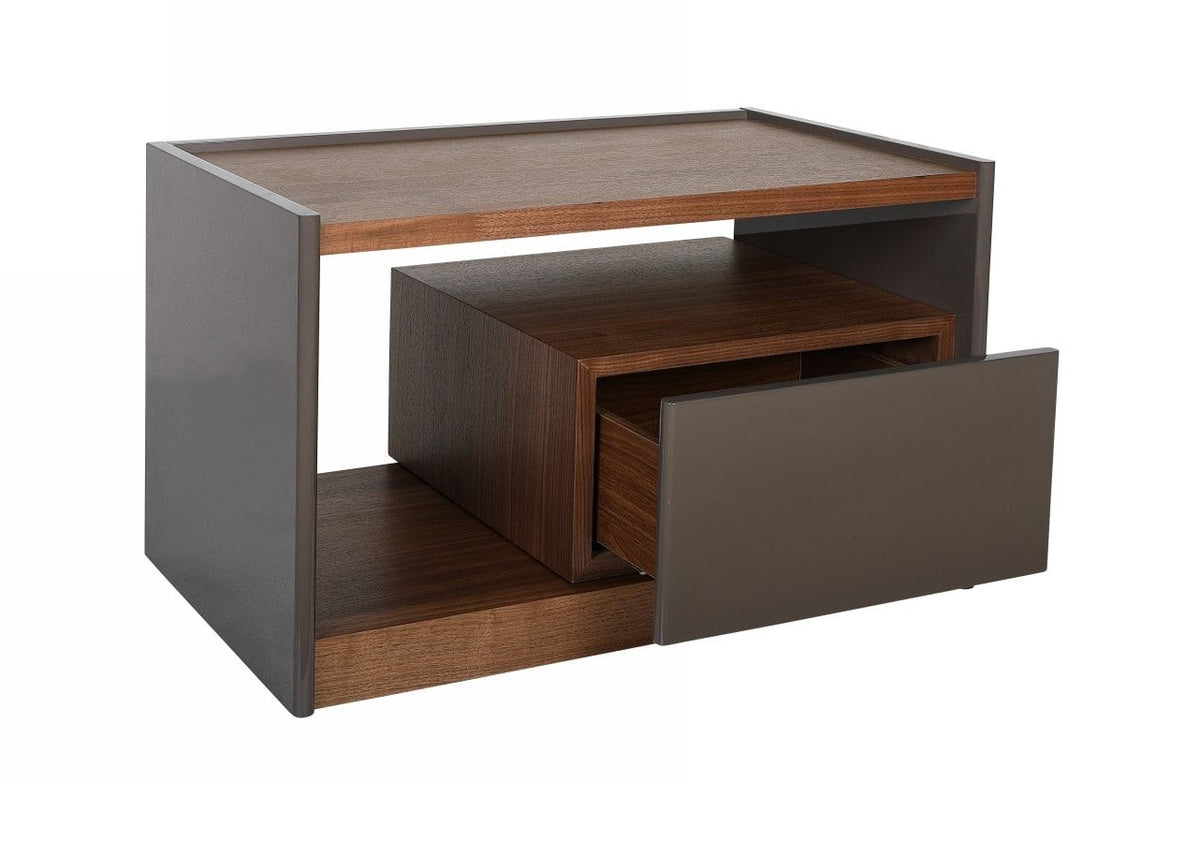Modrest Tara - Modern Walnut Nightstand