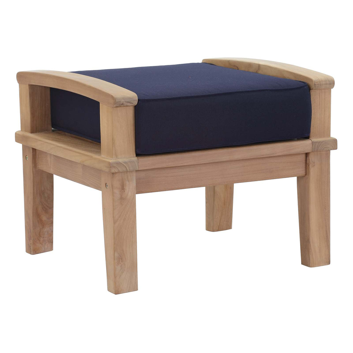 Marina 7 Piece Outdoor Patio Teak Set by Modway in Natural Navy