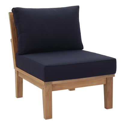 Marina 6 Piece Outdoor Patio Teak Set by Modway in Natural Navy