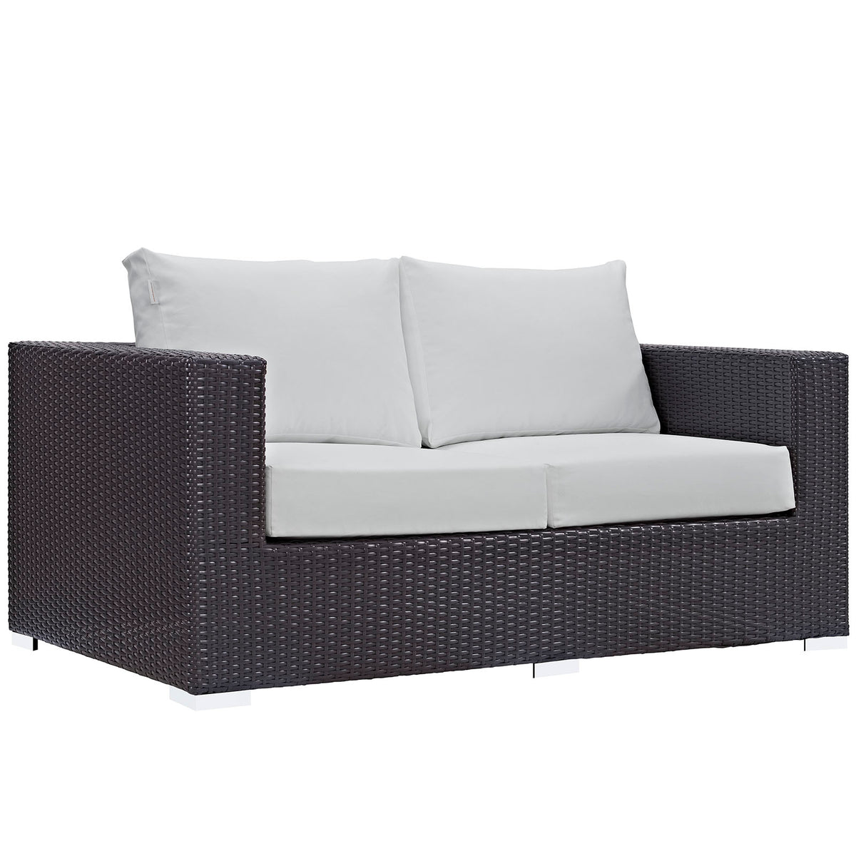 Convene 8 Piece Outdoor Patio Sofa Set by Modway in Espresso White