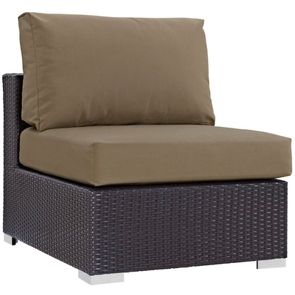 Convene 10 Piece Outdoor Patio Sectional Set by Modway in Espresso Mocha