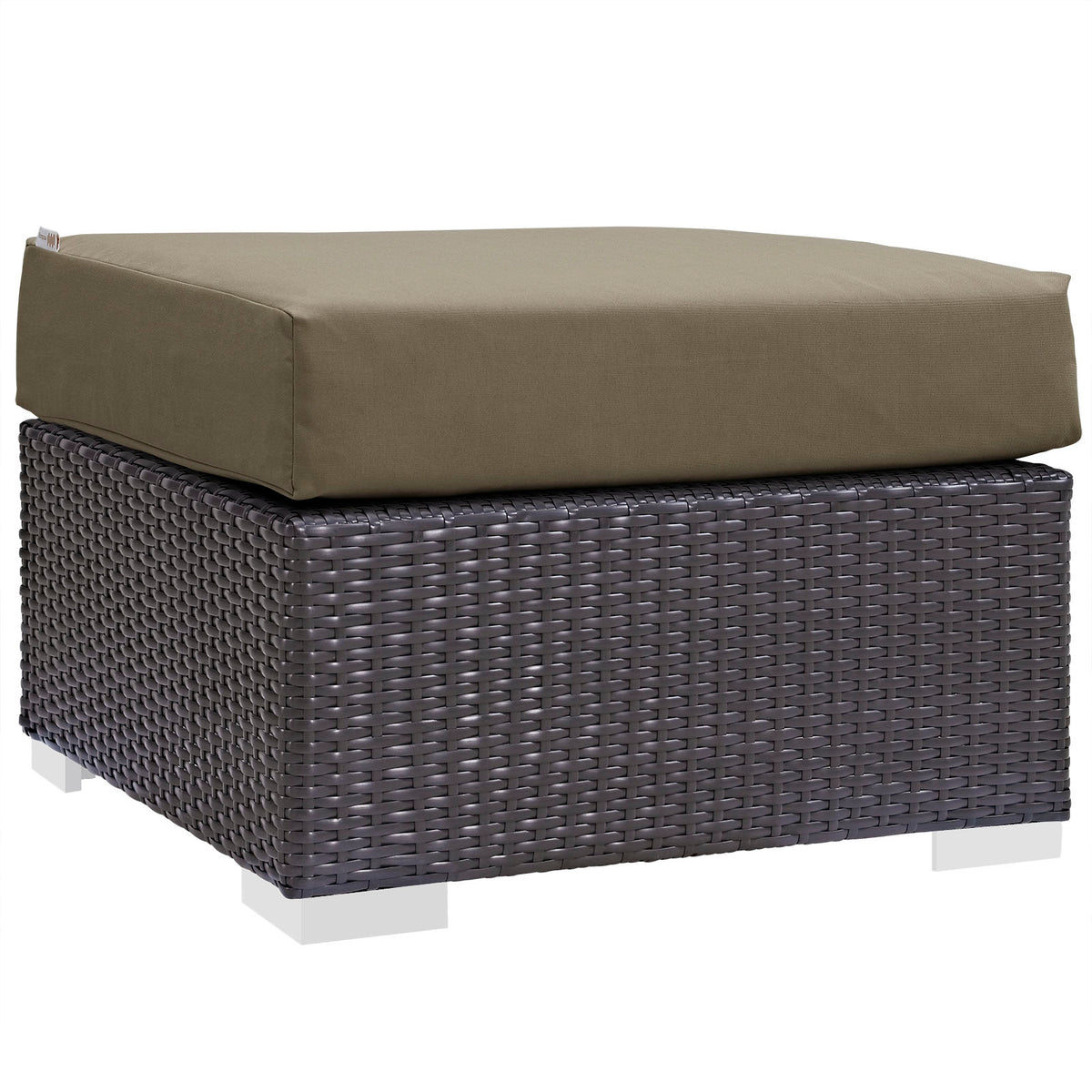 Convene 4 Piece Outdoor Patio Sectional Set by Modway in Espresso Mocha