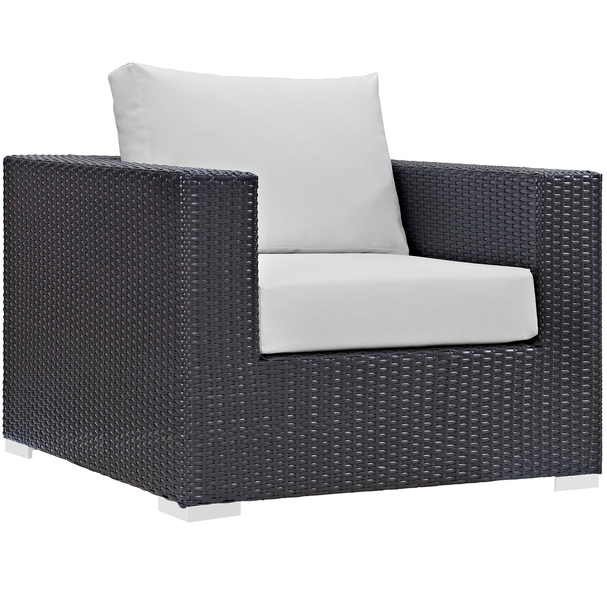 Convene 8 Piece Outdoor Patio Sectional Set by Modway in Espresso White