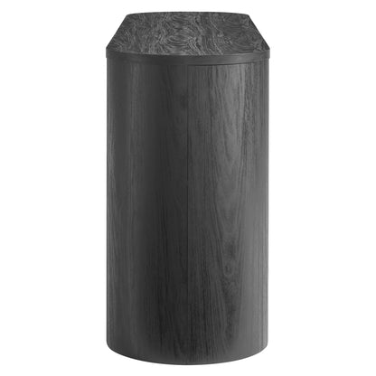Lucas Rounded Sideboard Storage Cabinet in Black