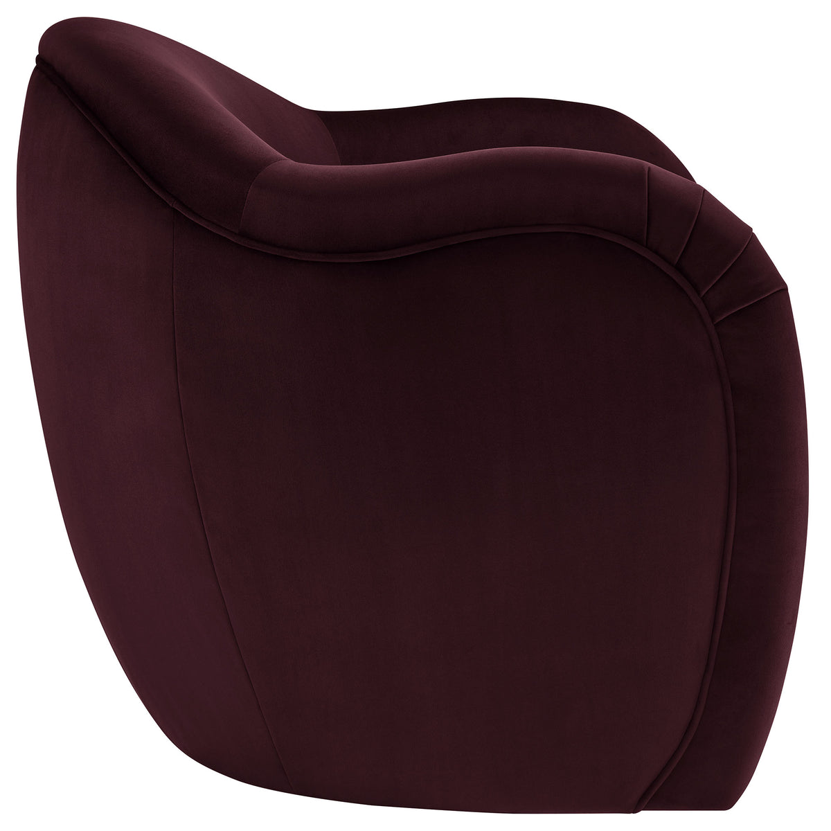 Compose Performance Velvet Accent Chair  in Mulberry
