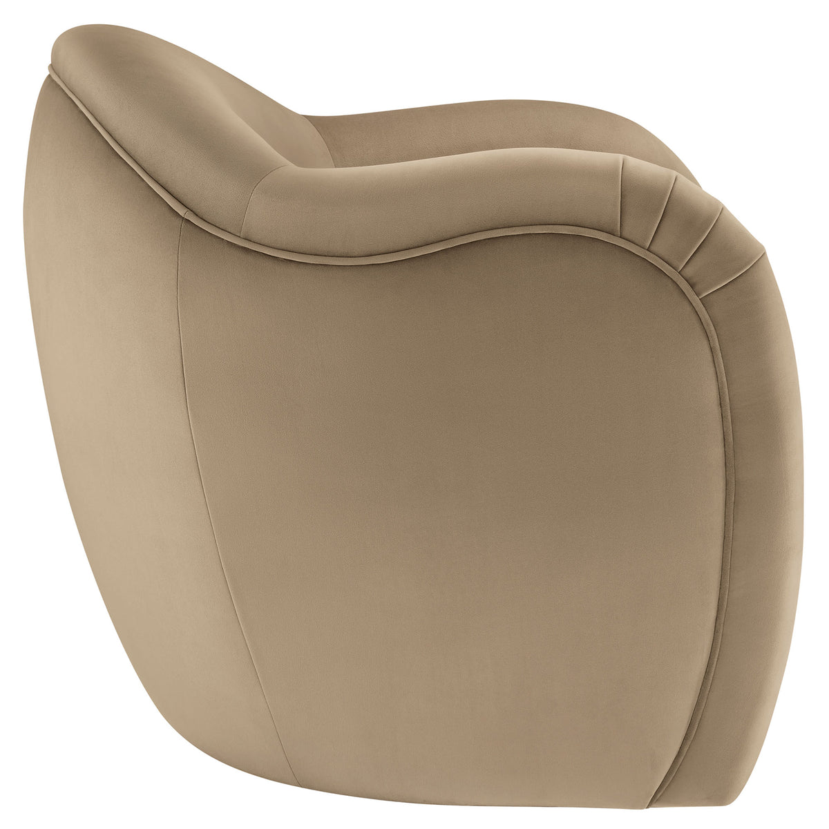 Compose Performance Velvet Accent Chair  in Taupe