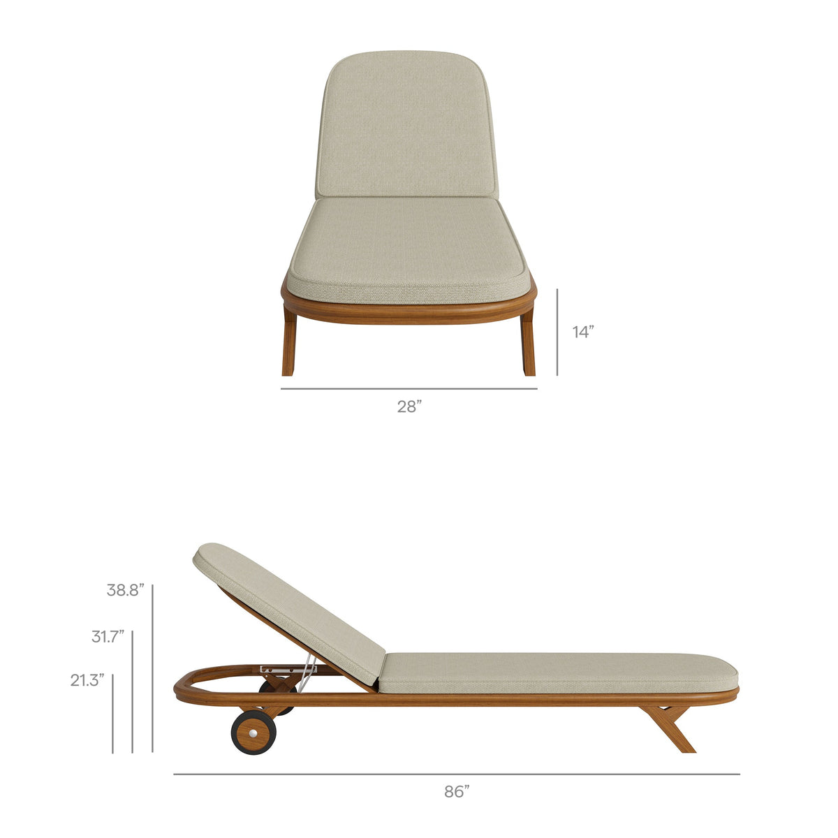 Amalfi Teak Lounger