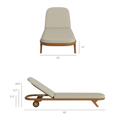 Amalfi Teak Lounger