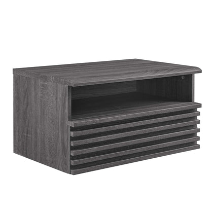 Render Wall-Mount Nightstand  in Charcoal