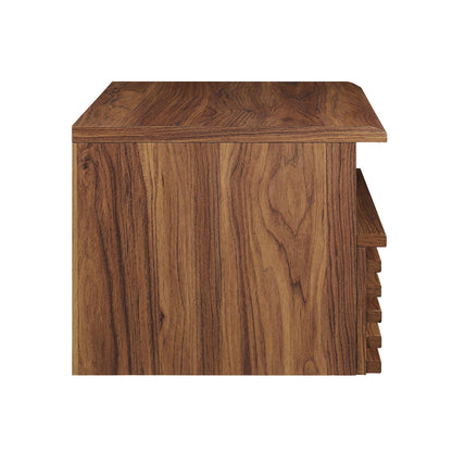 Render Wall-Mount Nightstand  in Walnut
