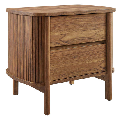 Valencia 2-Drawer Nightstand  in Walnut