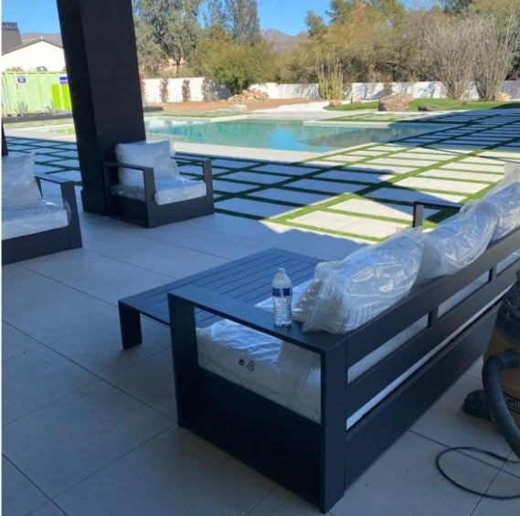 LaMod Outdoor aluminum patio Collection Set w/ cushions