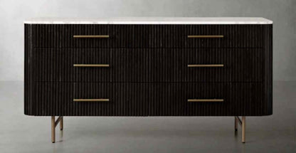 Panthere dresser Flutted Wood