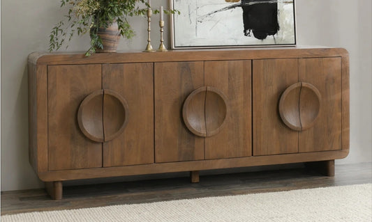 Gorgeous 6 Door Solid Wood Sideboard finished Solid Mango Wood