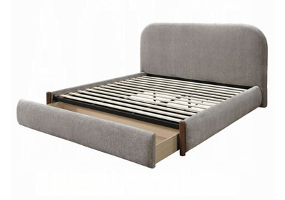 Colene Queen bed with storage upholstered in performance fabric