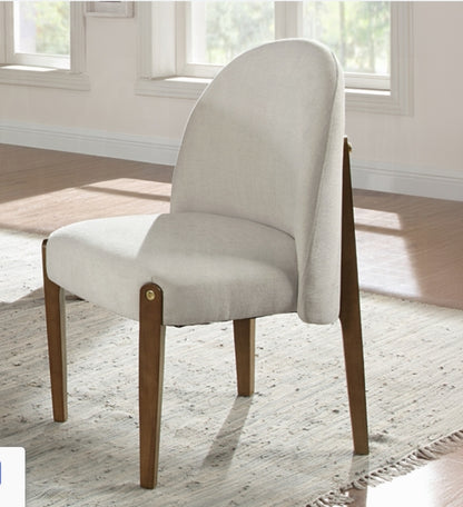 Lisbeth Upholstered Dining chair finished in walnut
