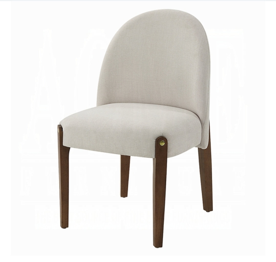 Lisbeth Upholstered Dining chair finished in walnut