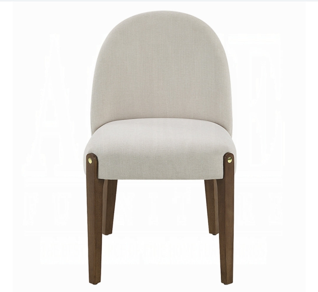 Lisbeth Upholstered Dining chair finished in walnut