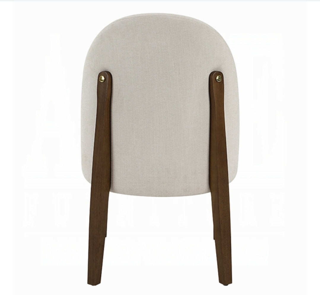 Lisbeth Upholstered Dining chair finished in walnut