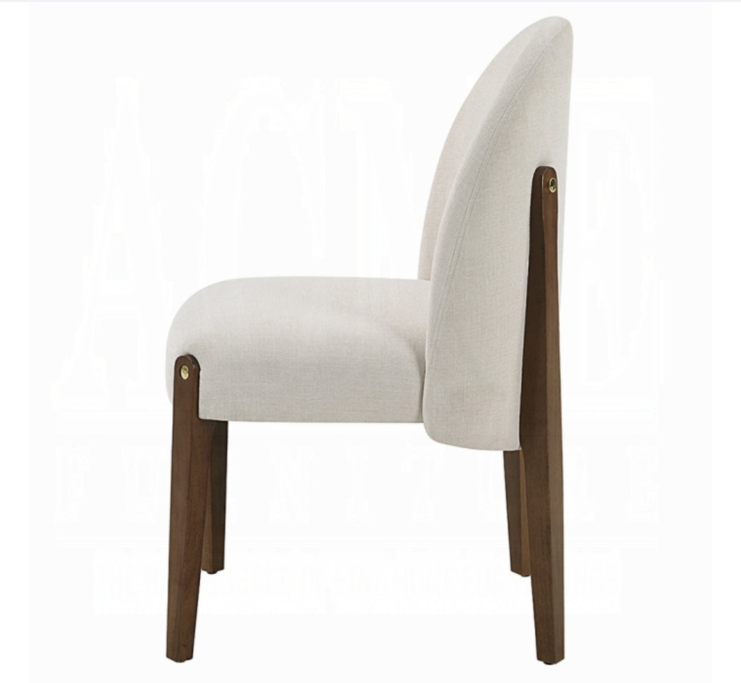 Lisbeth Upholstered Dining chair finished in walnut