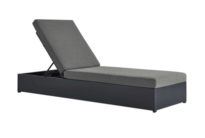 Lamod Aluminum Chaise Lounge Chair in Charcoal cushions