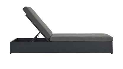 Lamod Aluminum Chaise Lounge Chair in Charcoal cushions