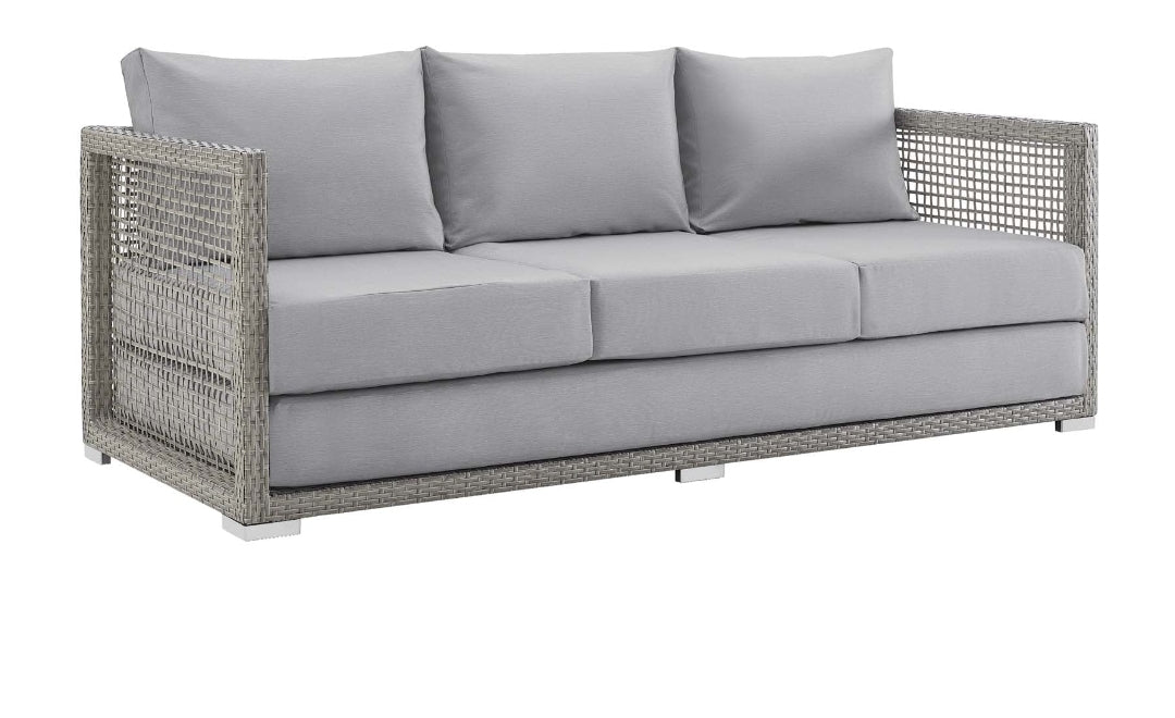 Cozymel Rattan Collection - Gray cushions