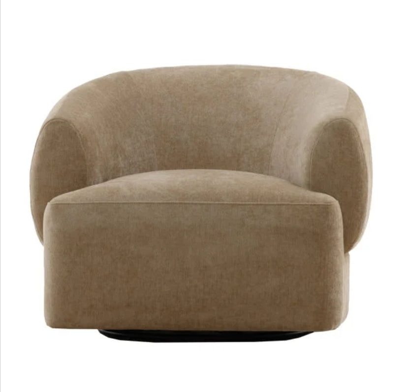 Jasper San Swivel chair upholstered in performance chenille
