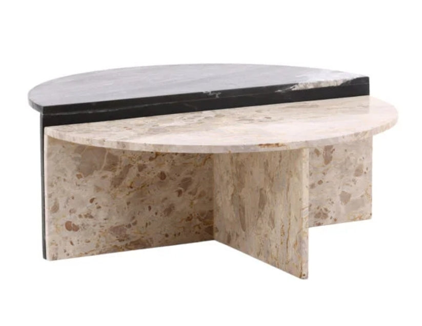 Ying Yang Solid Marble Coffee Table