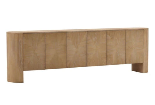 Maven Solid Elm Natural Wood Sideboard