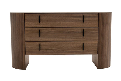 Post Modern Walnut Dresser with Ceramic Stone Top